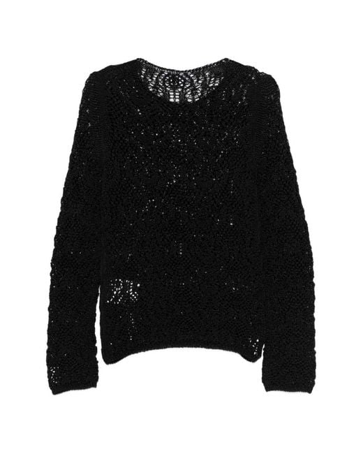 Comme des Garçons Black Open-Knit Crewneck Sweater