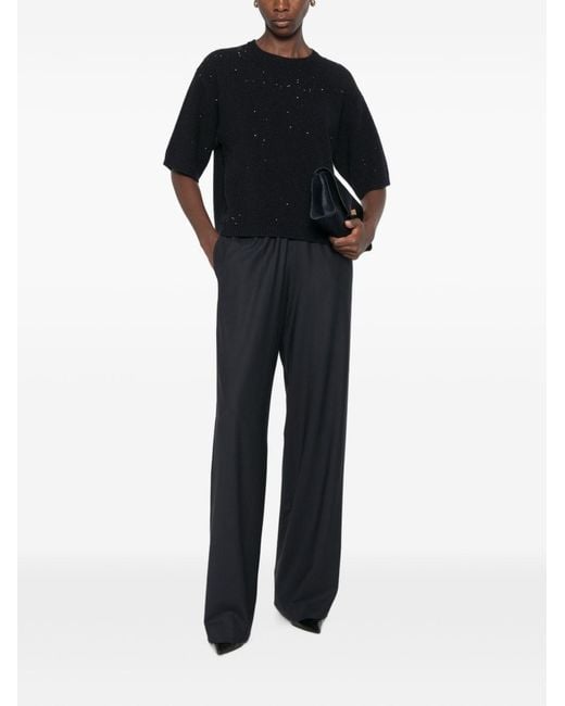 Fabiana Filippi Black Wool Blend Sweater