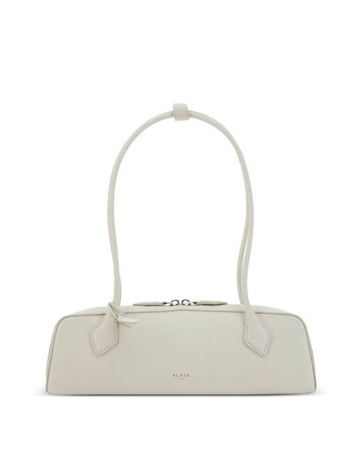 Alaïa White Le Teckel Medium Leather Shoulder Bag