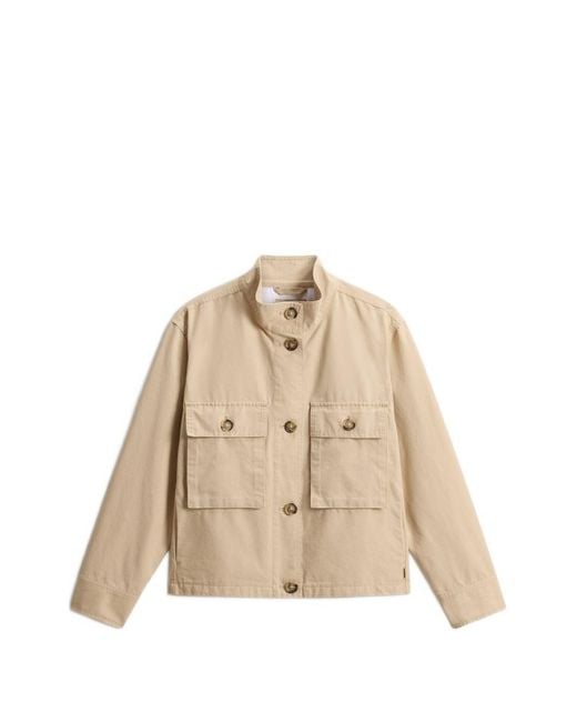 Woolrich Natural Canvas Field Overshirt