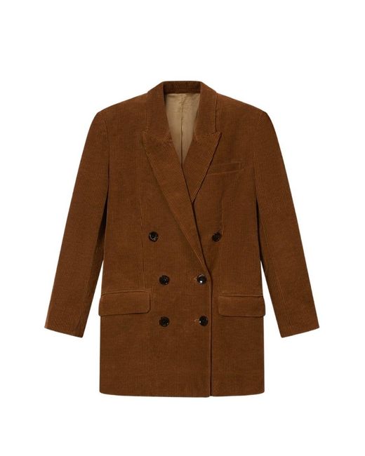 Isabel Marant Brown Rasma Cotton And Linen Jacket