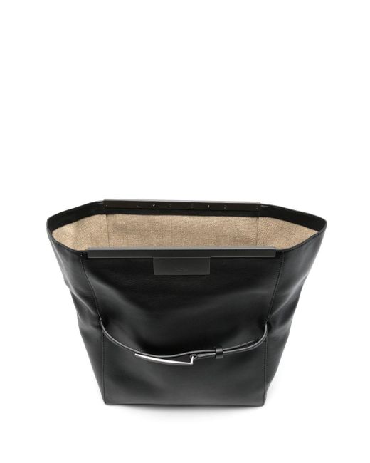 Max Mara Black Leather Clutch Bag