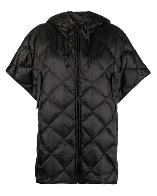 Max Mara Quilted Cape in Black | Lyst