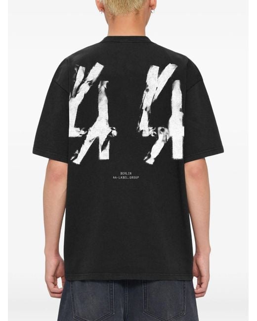 T-Shirt Con Logo di 44 Label Group in Black da Uomo