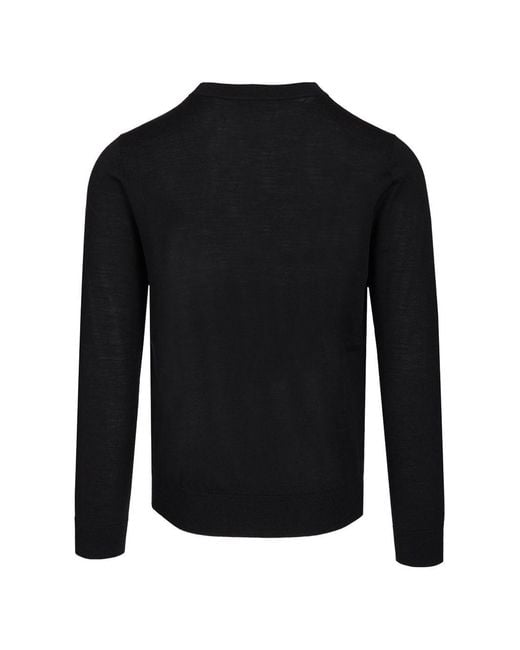 Paul Smith Black Wool Crewneck Sweater for men
