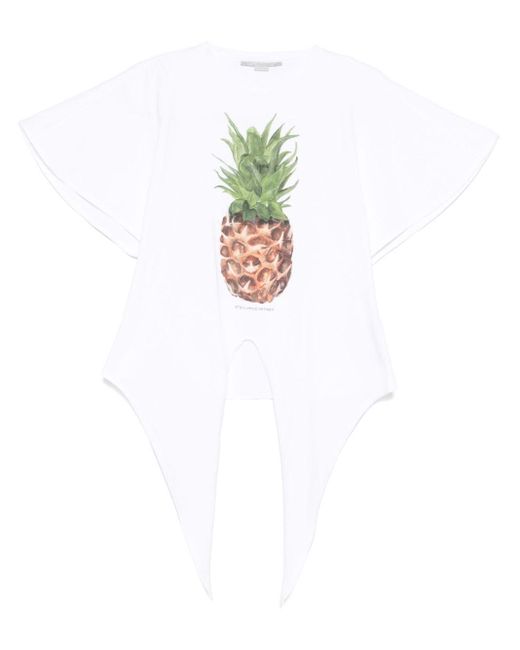 T-Shirt Pineapple di Stella McCartney in White