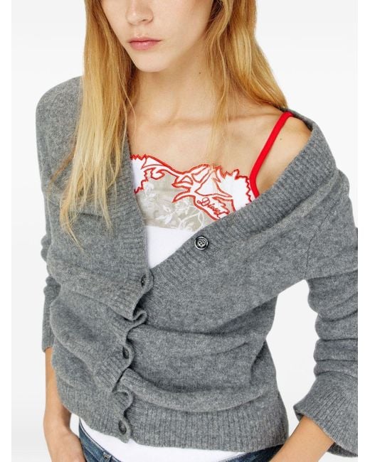 DIESEL Gray Wool Blend Cardigan