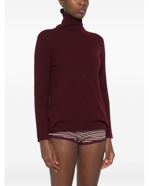 Be You Red Cashmere Turtle-Neck Sweater