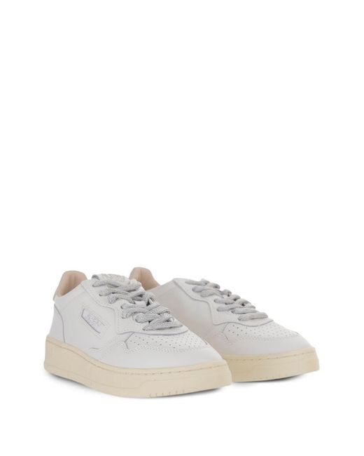 Autry White Medialist Low Leather Sneakers