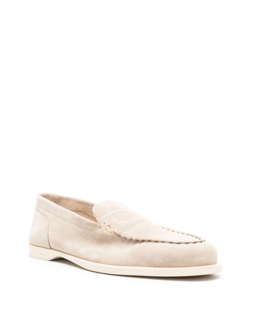 John Lobb Natural Pace Suede Loafers for men