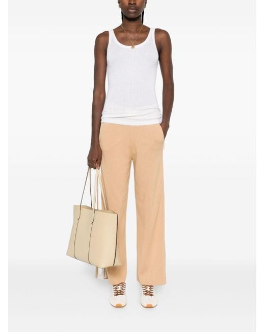 Elisabetta Franchi Natural Tricot Trousers