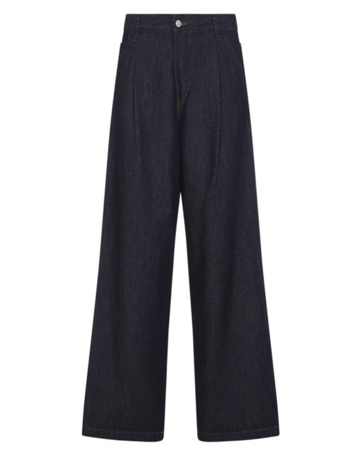 Dries Van Noten Blue Wide-Leg Jeans for men