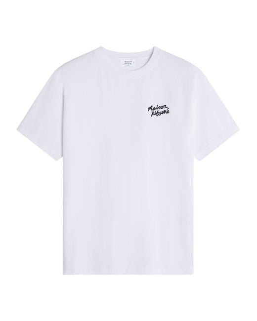 Maison Kitsuné White Organic Cotton Mini Tee For for men