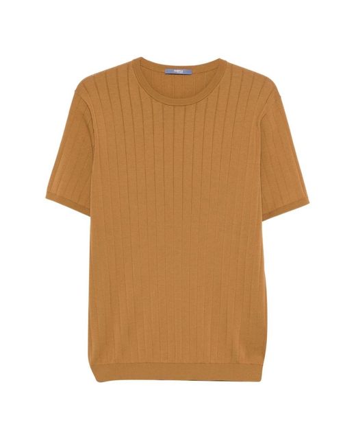People Of Shibuya Brown Raimu Crew Neck Sweater for men
