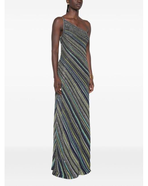 Missoni Green Striped Long Dress