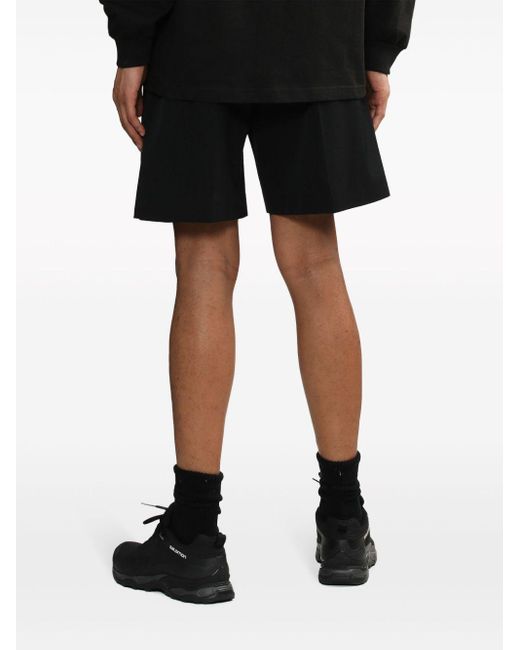 Auralee Black Pleated Wool-gabardine Shorts for men