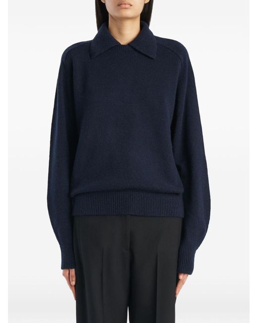 Khaite Blue Jackson Wool And Cashmere Jumper