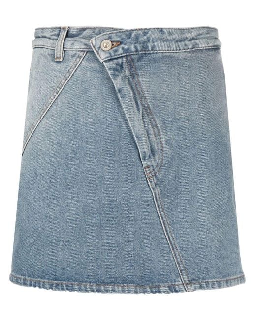 Loewe Blue Anagram Denim Mini Skirt
