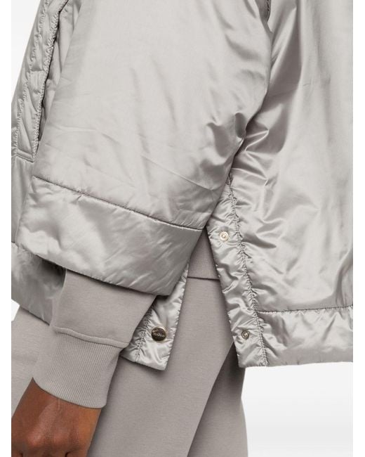 Max Mara Gray Nylon Padded Blouson Jacket