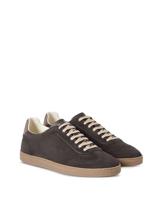 Brunello Cucinelli Brown Suede Leather Sneakers for men