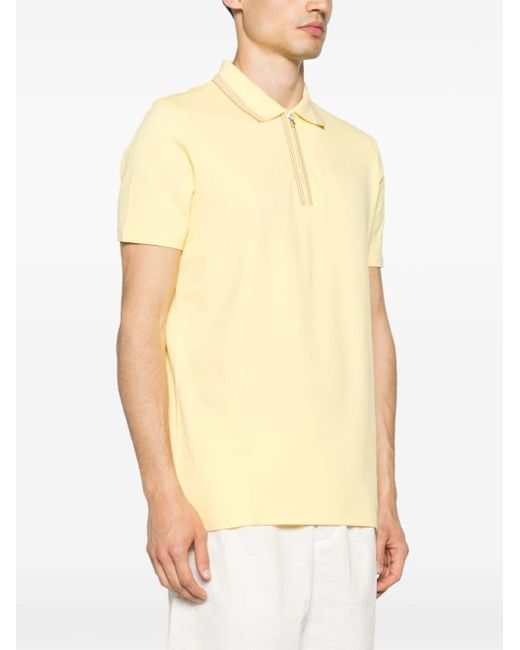 PS by Paul Smith Yellow Half Zip Polo Shirt for men