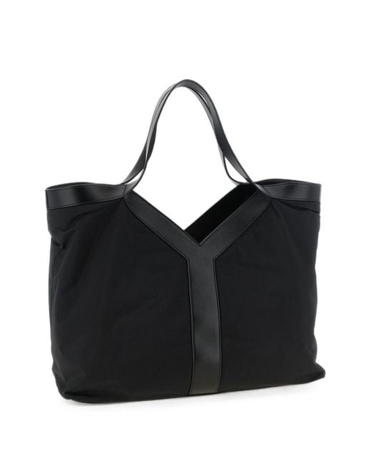 Saint Laurent Black Y Large Nylon Tote Bag for men