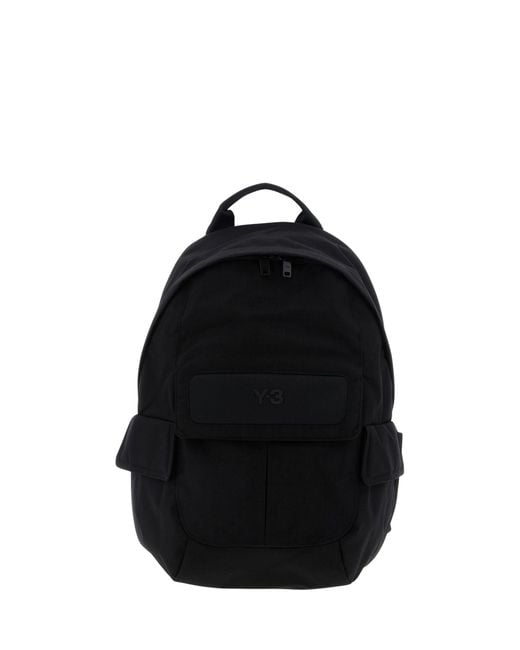 Y-3 Black Backpack With Logo for men