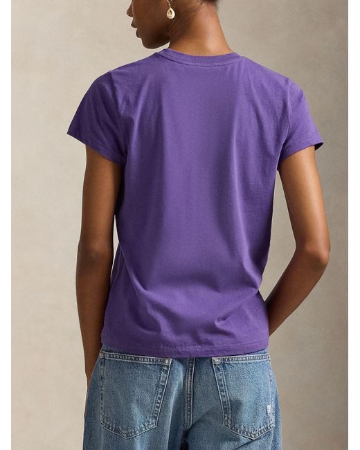 Polo Ralph Lauren Purple Cotton T-Shirt