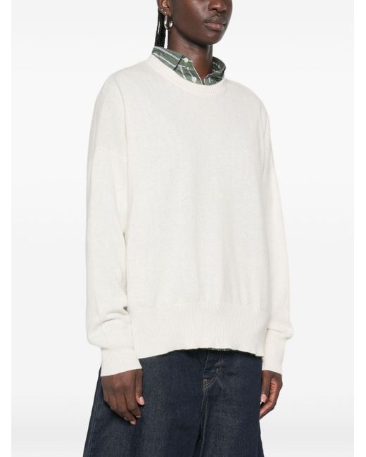 Be You White Cashmere Crewneck Sweater