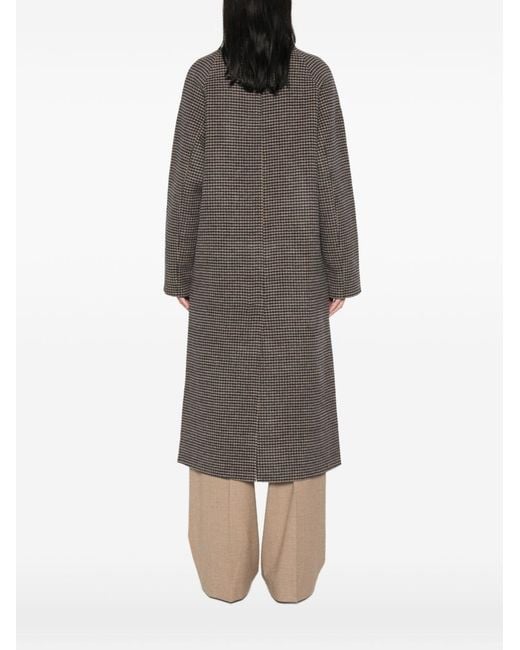 Soft Goat Gray Wool Double-Breasted Coat