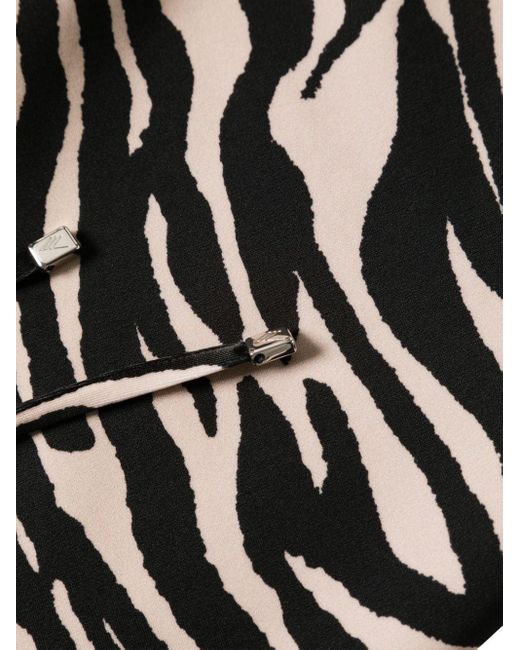 The Attico Brown Zebra Print Mini Skirt