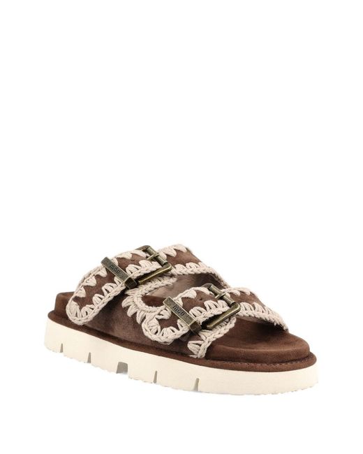 Mou Brown Bio 2 Buckles Sandals