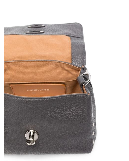 Zanellato Gray Postina Daily Baby Leather Handbag