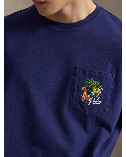 Polo Ralph Lauren Blue Classic Fit T-Shirt for men