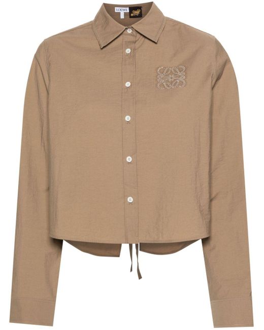 Loewe-Paulas Ibiza Brown Cotton Blend Shirt