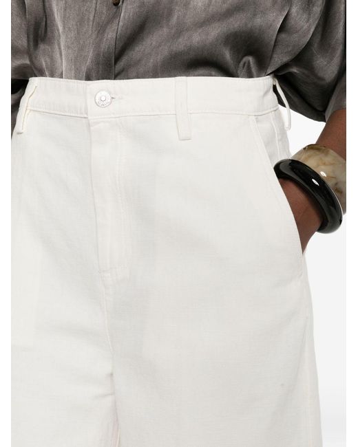 7 For All Mankind White Flared Leg Denim Jeans
