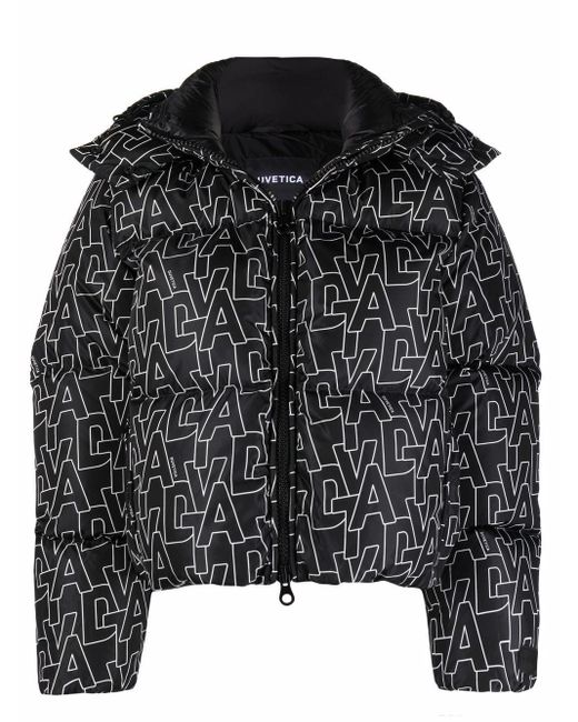 Duvetica Logo-print Down-feather Jacket in Grey (Black) - Save 45% - Lyst