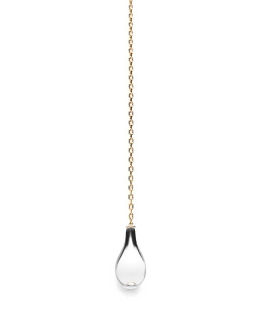 Totême  White Crystal Drop Necklace
