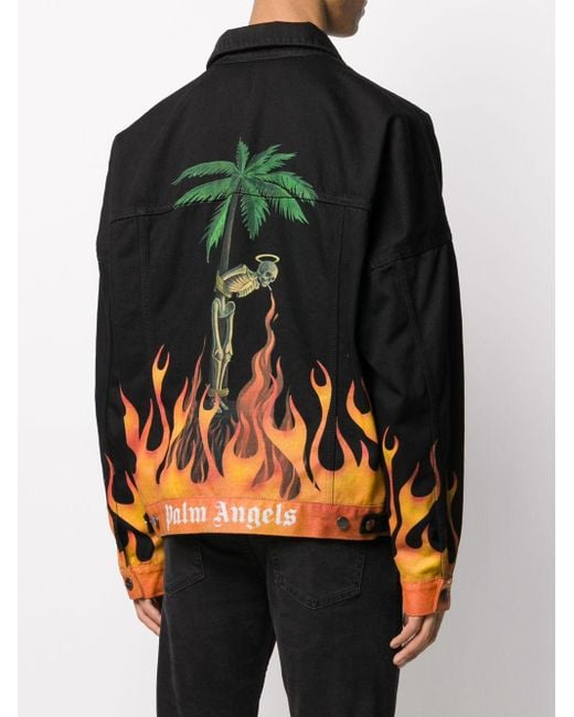 Palm angels flame track jacket deals