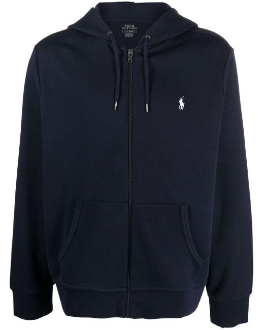 Polo Ralph Lauren Blue Zip-Up Long Sleeve Sweatshirt for men