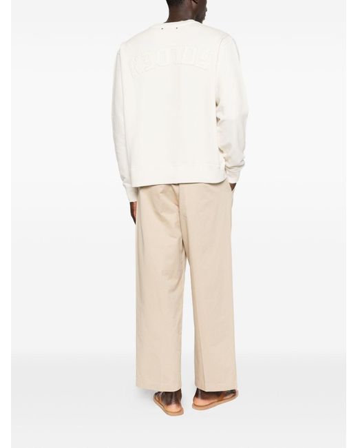 Golden Goose Deluxe Brand White Cotton Crewneck Sweatshirt