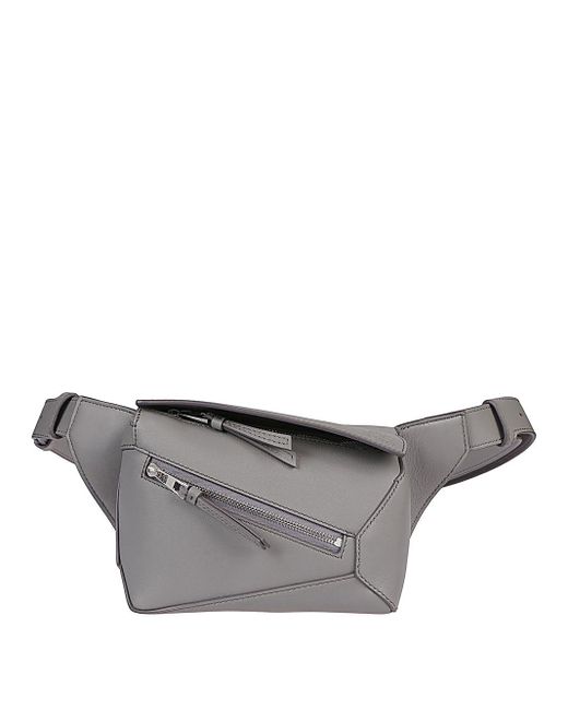 Loewe Gray Leather Pouch for men