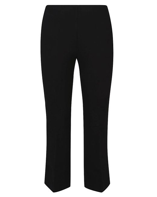 Liviana Conti Black Flared Cropped Trousers