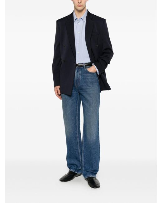 The Row White Paxon Long-Sleeve Button-Up Shirt for men