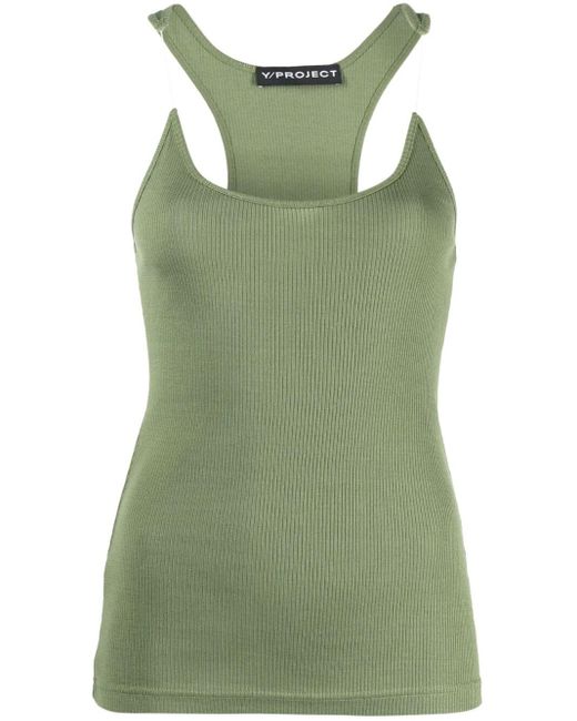 Y. Project Green Invisible Strap Organic Cotton Tank Top