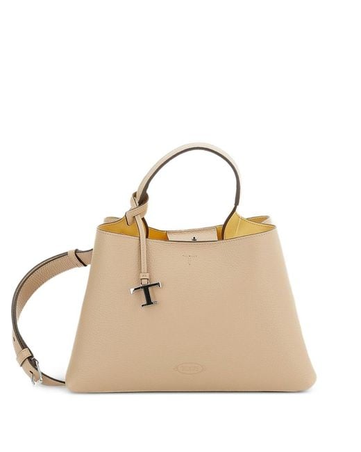 Tod's Black Small Leather Tote Bag
