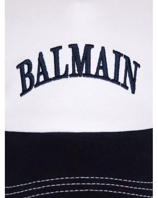 Balmain White Cotton Hat for men