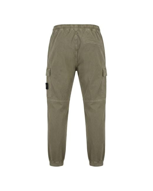 Stone Island Gray Cotton Cargo Trousers for men