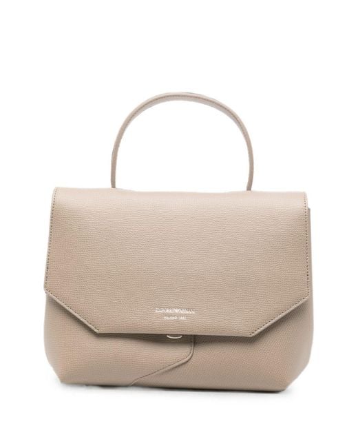 Emporio Armani Natural Medium Leather Handbag