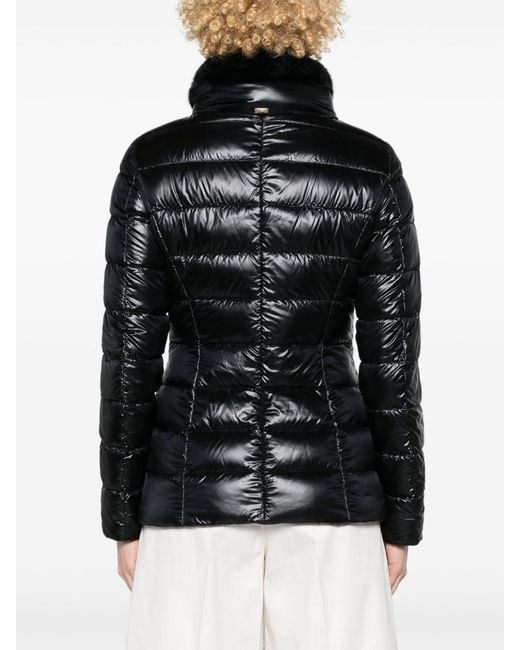 Herno Black Belted High-Neck Down Jacket